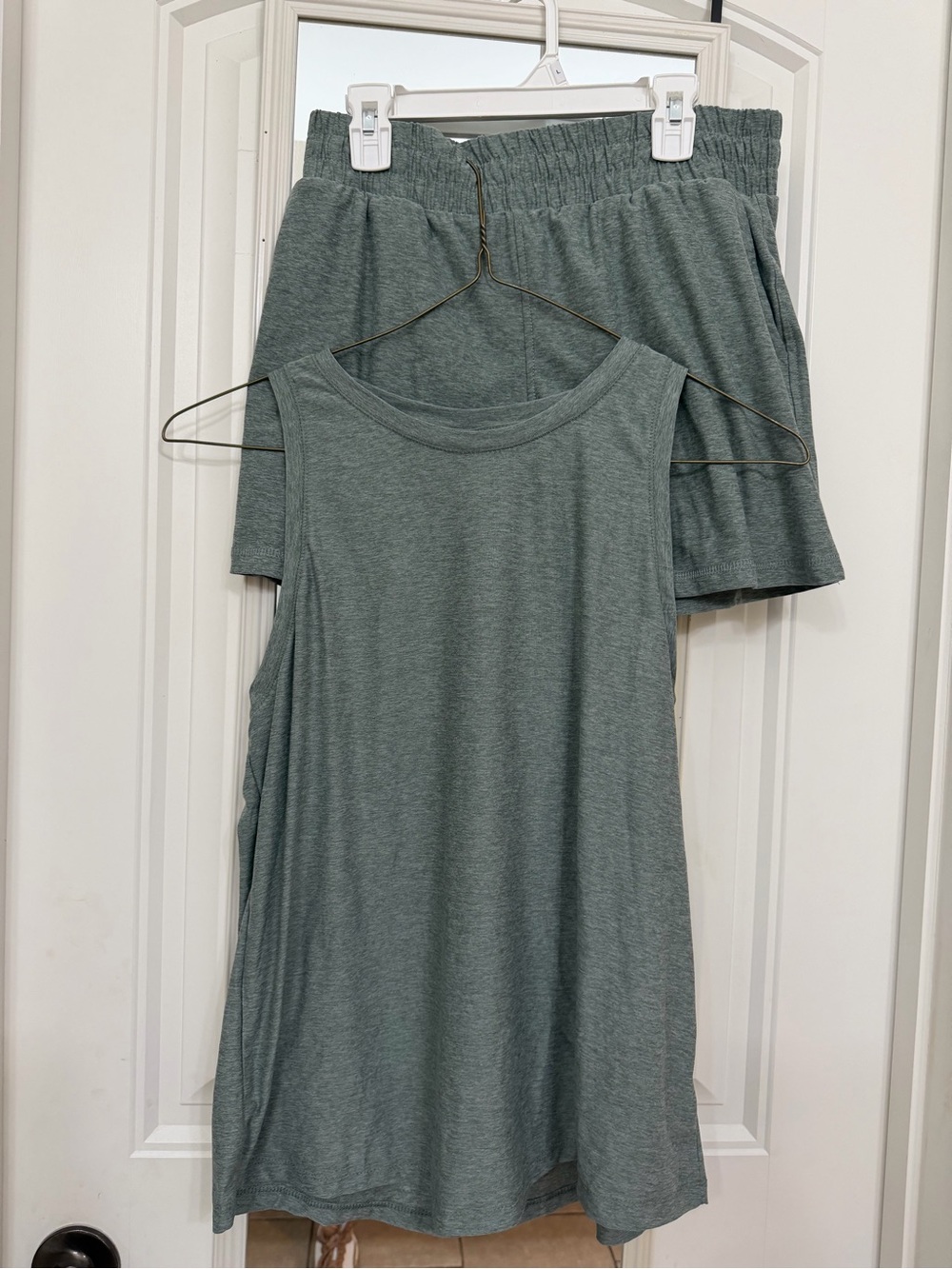 Butter Women's Tank and Short Set in Sage Green Top M shorts S